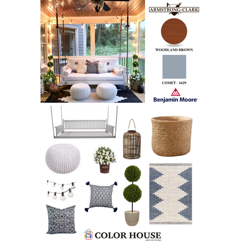 Outdoor Living Inspiration Using Armstrong-Clark Wood Stains and Benjamin Moore Paints