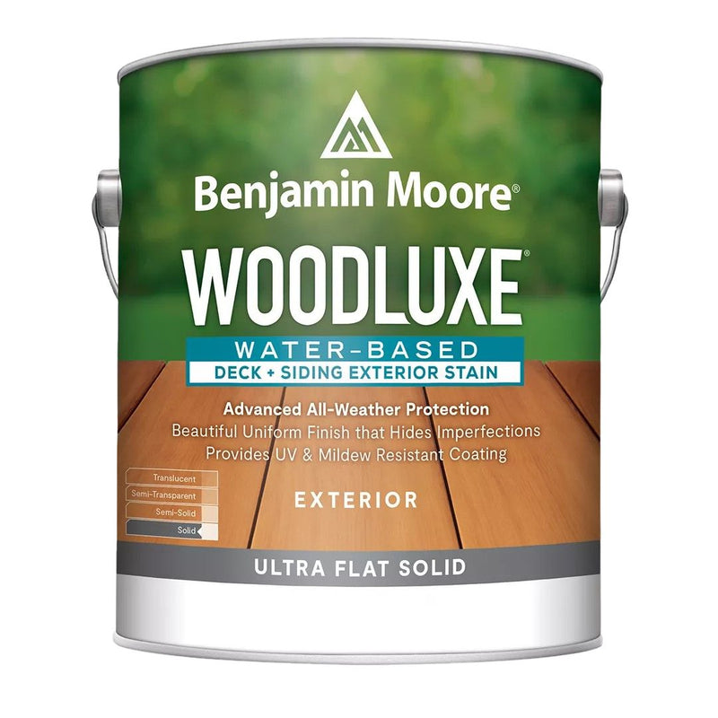 Woodluxe® Water-Based Deck + Siding Exterior Stain - Ultra-Flat Solid