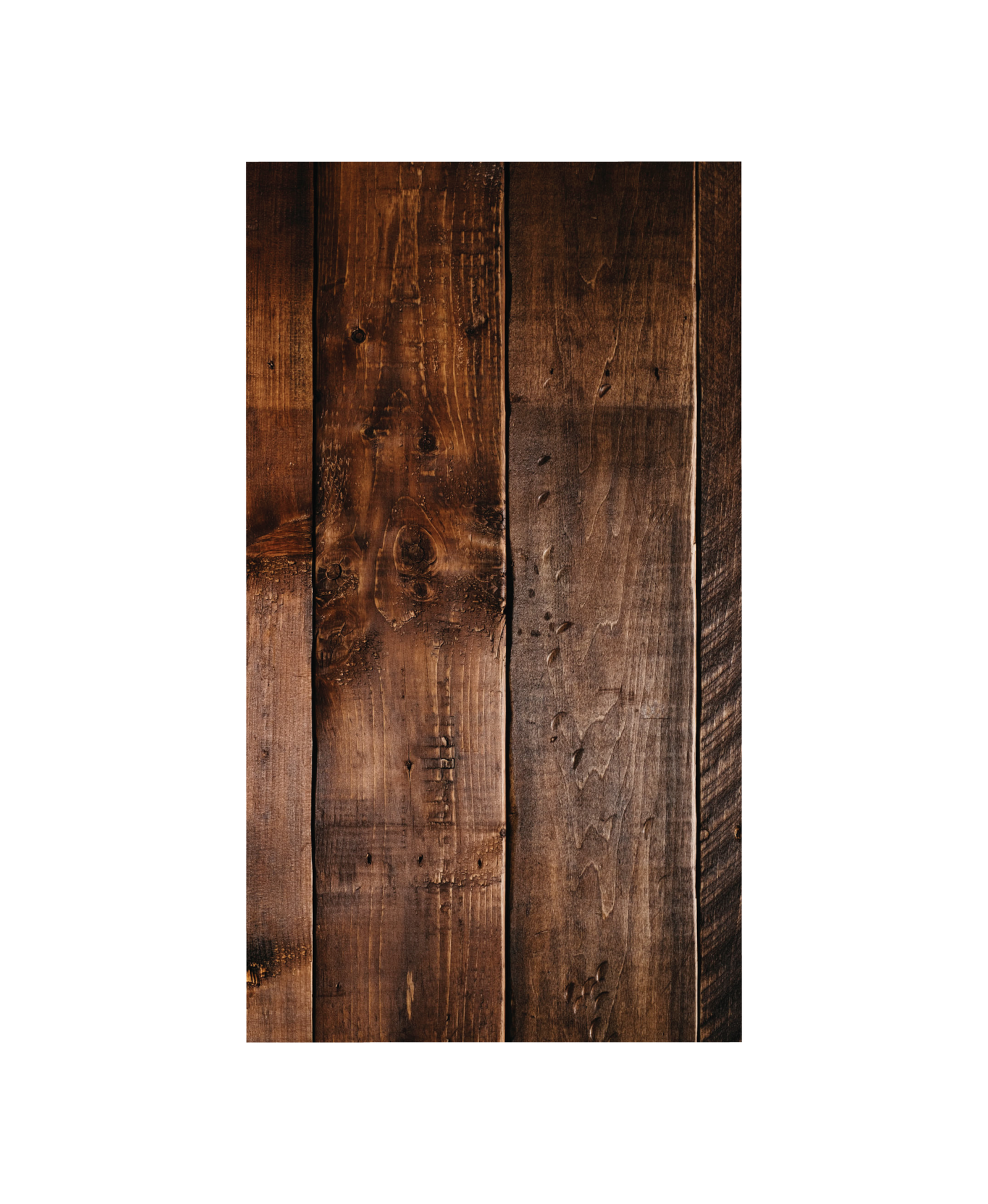 Reclaimed wood plank flooring finished with an Envirolak water based clear topcoat