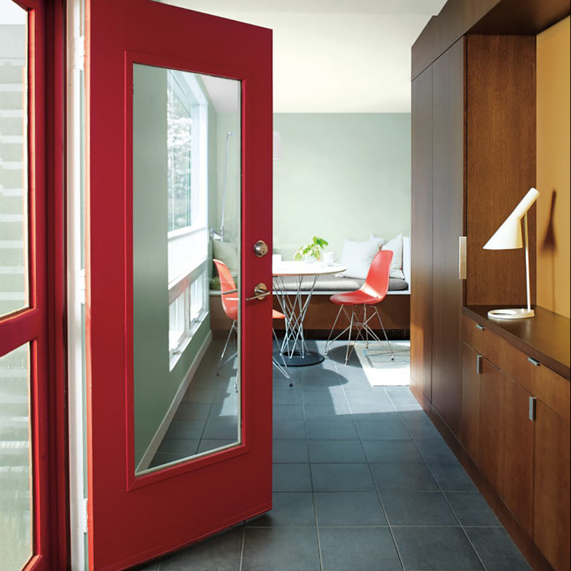 Benjamin Moore's AF-290 Caliente 2018 Color of the Year on doors. Shop trend forward and timeless pops of color.