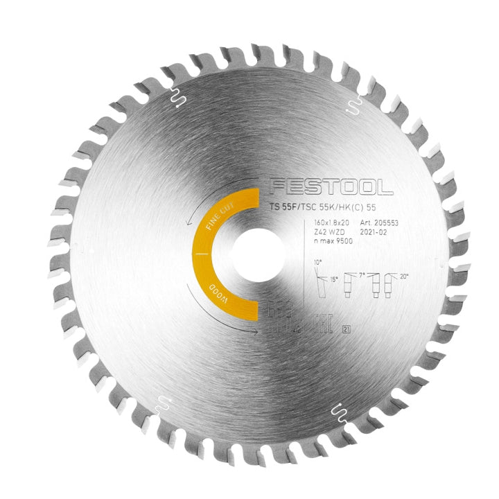 Festool Saw Blade HW 160x2,2x20 W48 WOOD FINE CUT