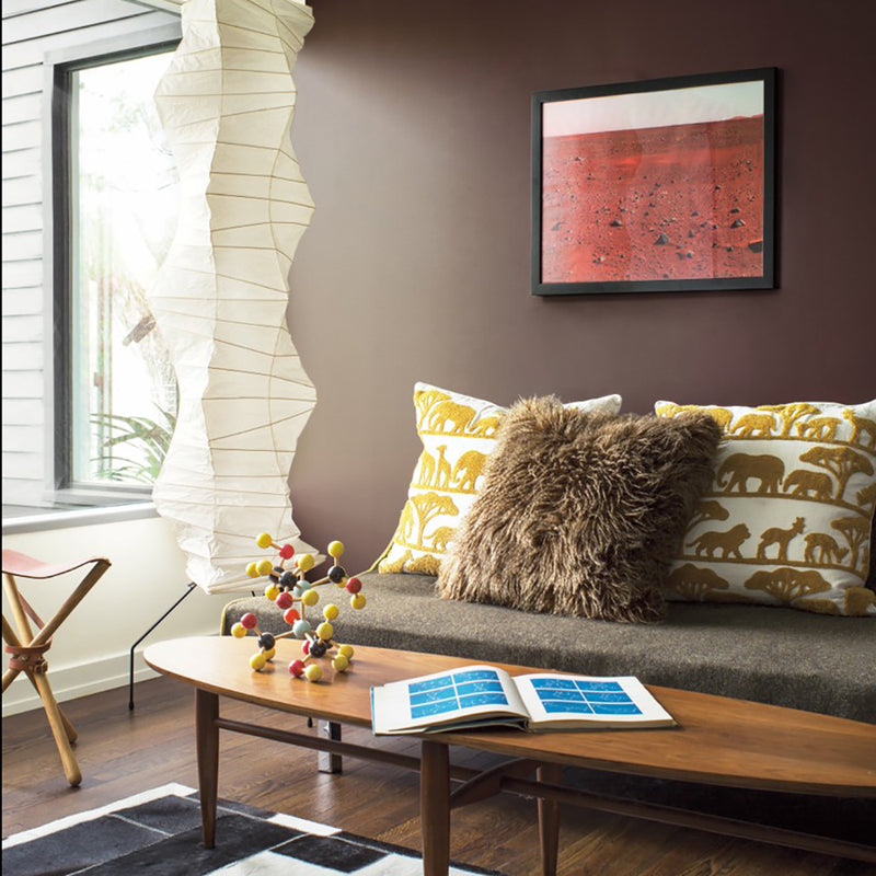 Benjamin Moore's 2115-20 Incense Stick a dark brown in a living room. Shop neutral paint tones from 2018 color trends.