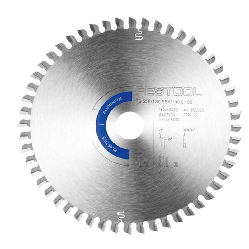 Festool Saw Blade HW 160x1,8x20 TF52 A ALUMINIUM/PLASTICS available at The Color House locations across Rhode Island.